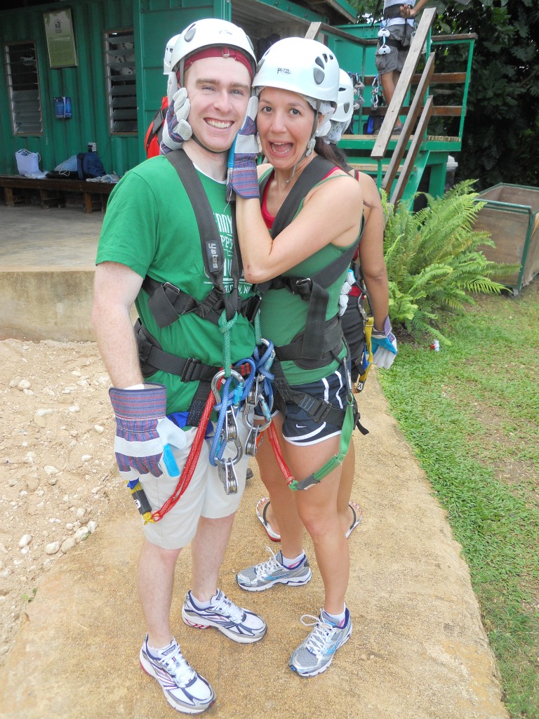 Zip lining in Jamaica {Honeymoon!}