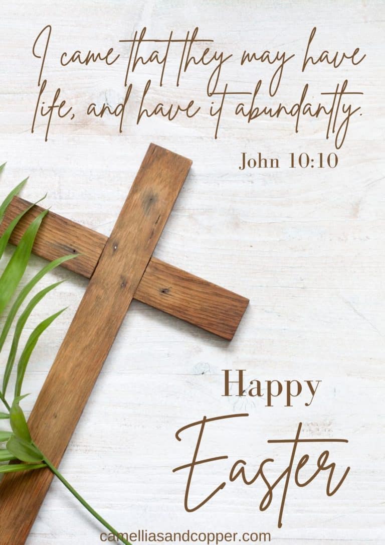Cross with John 10:10 verse